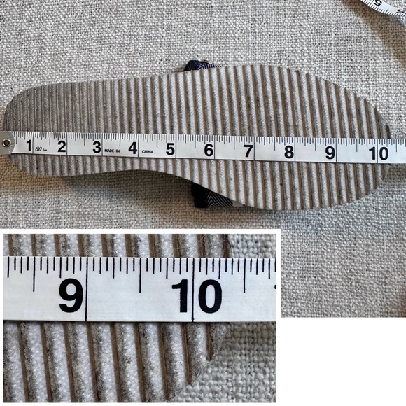 NAUTICA Tidegate Black White Stripe Espadrille Slides Slip On Sandals Womens 8.5 - Picture 12 of 15